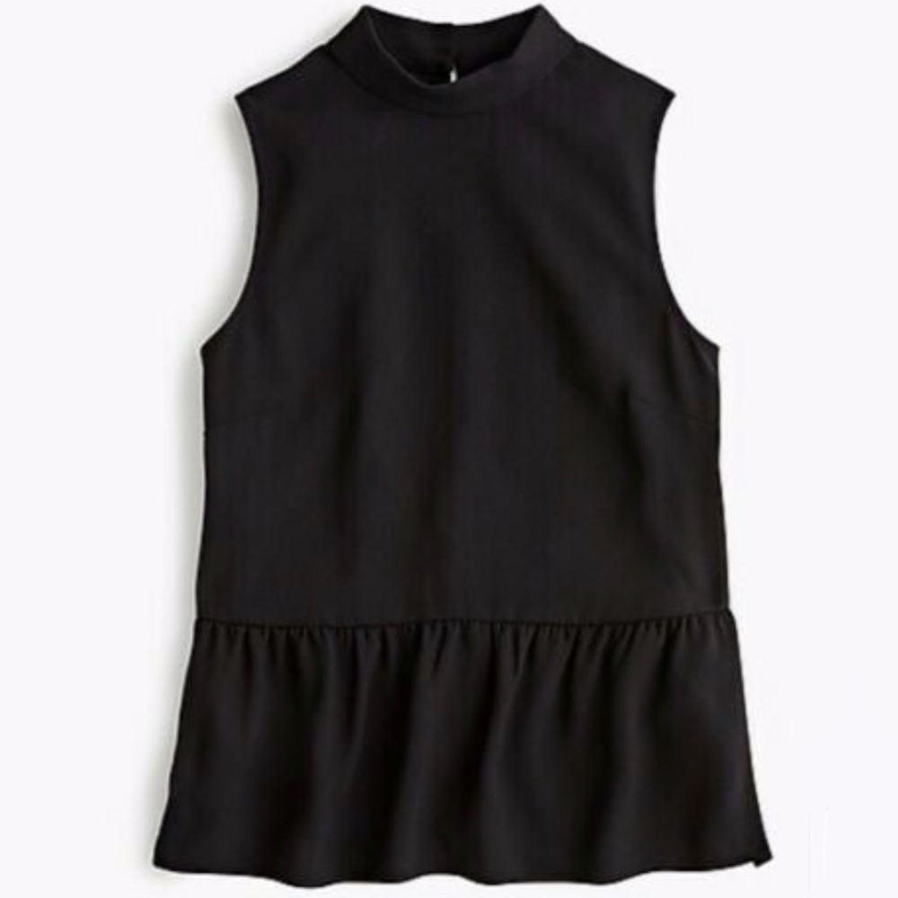 J.Crew Sleeveless Peplum Top in 365 Crepe NWOT